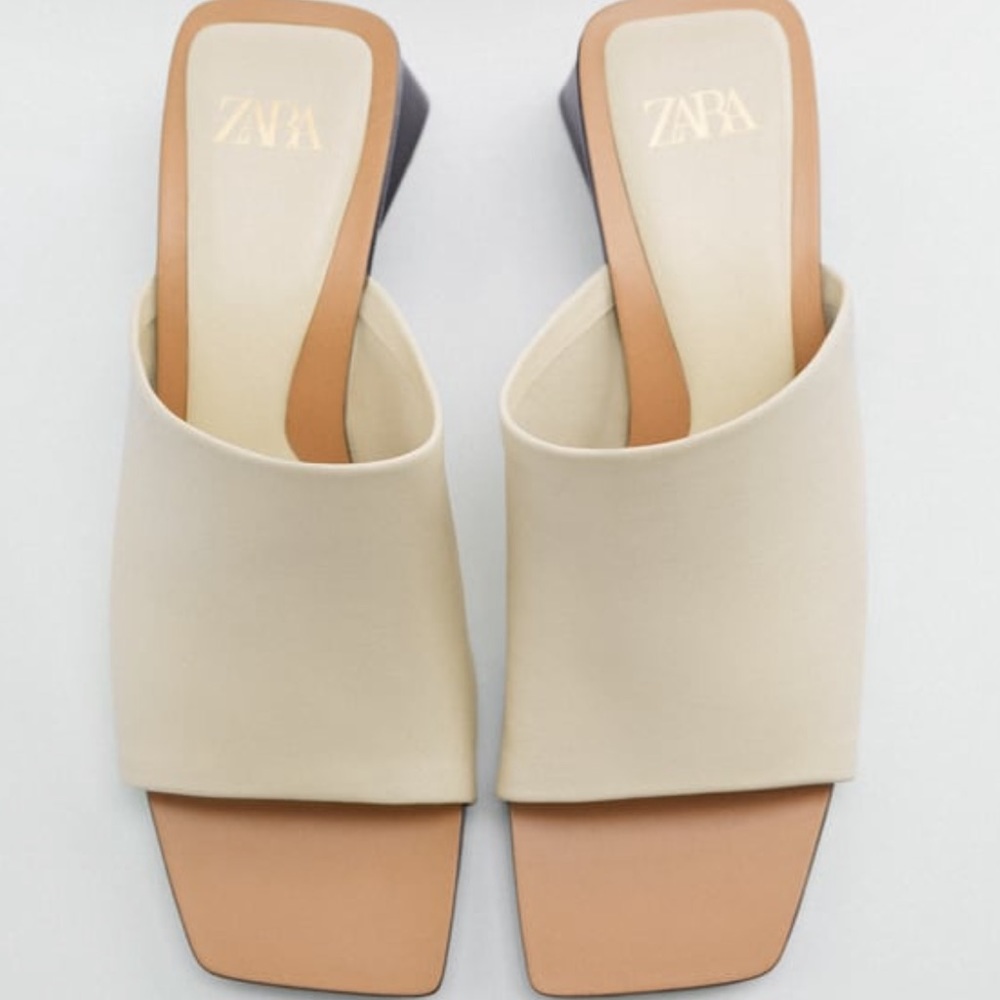 Zara leather sandals 38